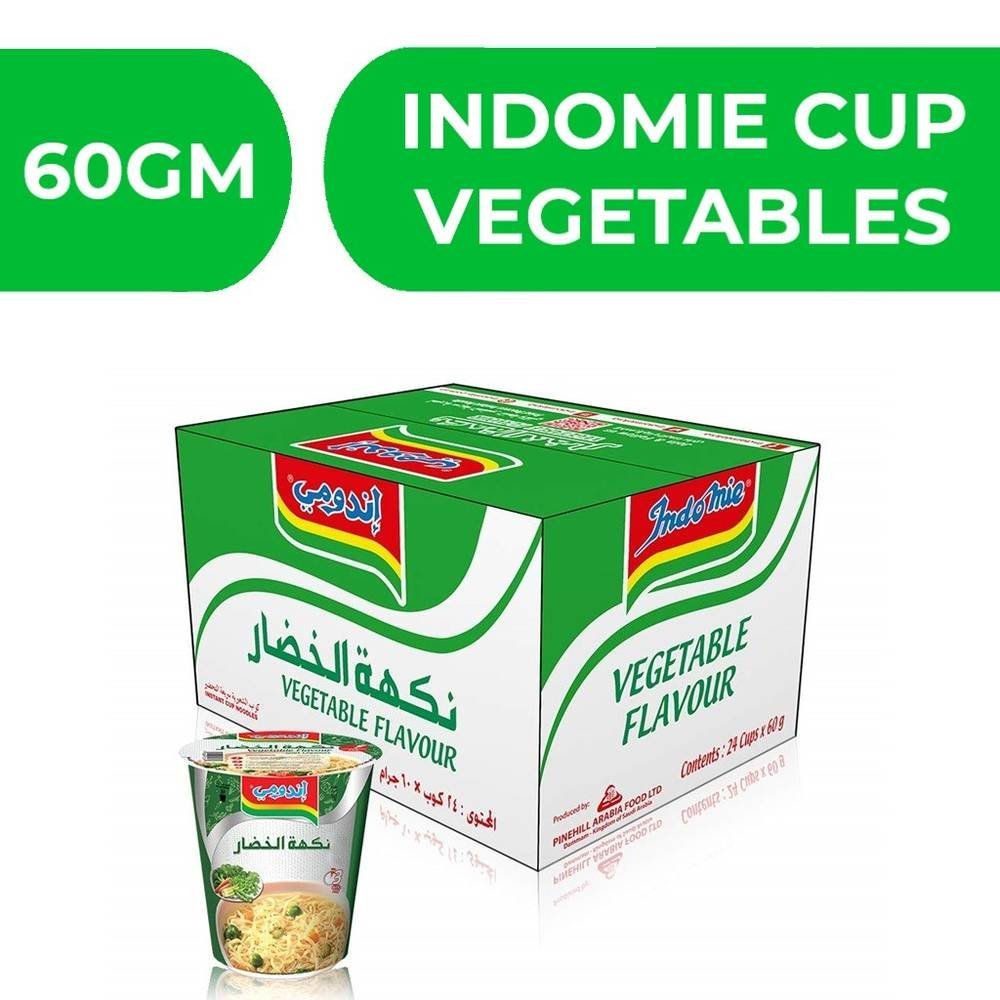 اندومي كاسات نكهة خضار 24 قطعة