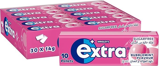 علكة اكسترا نكهة الفواكه والنعنع 30 قطعة