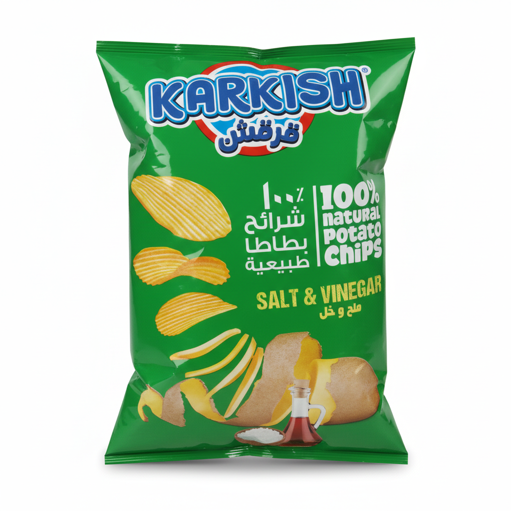 قرقش ٥٥غ نكهة ملح وخل